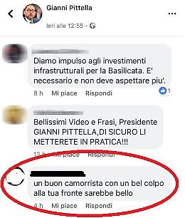 Elezioni, Gianni Pittella minacciato di morte su Facebook