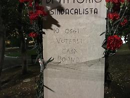 Monumento a Di Vittorio imbrattato a Molfetta, Loizzo: «Gesto infame»
