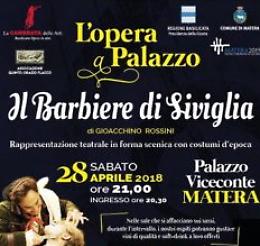 Teatro, domani "Il Barbiere di Sviglia" in scena al Palazzo Viceconte di Matera