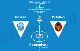 Il primo derby di stagione finisce in pareggio sul campo del Matera, ma 3 a 0 a tavolino per il Potenza
