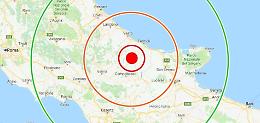 Terremoto, una strana coincidenza: stesso epicentro in Molise, stessa vasta area allargata tra Puglia, Abruzzo, Basilicata, Campania, Lazio