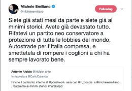 Emiliano perde le staffe coi renziani: «Smettetela di rompere i coglioni a chi ha sempre lavorato bene»