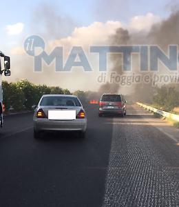 Foggia-Candela: auto in fiamme,  assalto ad un blindato 