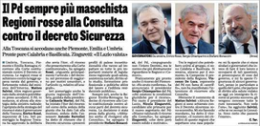 Decreto sicurezza, anche la Basilicata tra le Regioni rosse alla Consulta? 