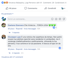 Con un commento sulla pagina Facebook del Mattino arriva l'endorsement dello scrittore Giuseppe Lupo alla candidatura di Piero Lacorazza