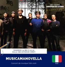 I Musicamanovella in concerto al Festival Culturale Europeo di Algeri