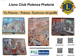 Potenza, ecco la guida dei graffiti targata Lions e Bcc Basilicata che dà lustro al salotto buono della città
