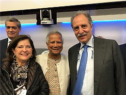 Bardi e la rettrice Sole incontrano il «banchiere dei poveri» Yunus