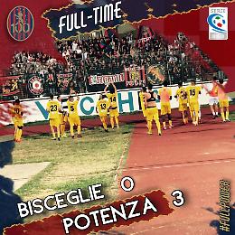 Il Potenza vola a Bisceglie: 3 a 0 e secondo posto in classifica 