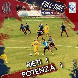 Rieti e Potenza non si fanno male: allo stadio Scopigno finisce 1 a 1