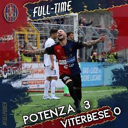 Il Potenza travolge la Viterbese: allo stadio "Viviani" finisce 3 a 0  per i lucani
