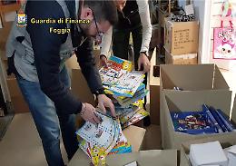 Fiamme Gialle a caccia del tarocco a scuola: scoperti a Lucera 17.500 prodotti contraffatti per 75 mila euro