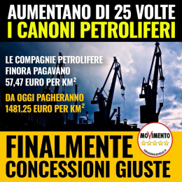 Aumenta il canone delle estrazioni petrolifere, M5s: "Un risultato storico"