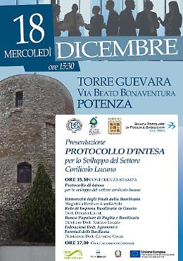 Protocollo di Intesa per lo sviluppo settore Corilicolo, presentazione a Potenza 