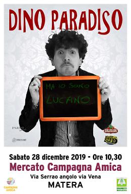 A Matera «Ma io sono lucano», spettacolo di cabaret di Dino Paradiso per Coldiretti