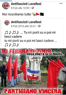 Vergognosa difesa delle foibe su una pagina antifascista di Lavello