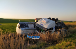 Ascoli Satriano, si ribalta camion cisterna di azoto: autista messo in salvo dalla Polstrada