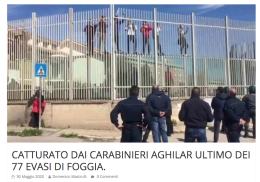 Evasione dal carcere di Foggia, Mastrulli: catturato anche Aghilar