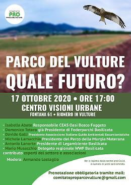 "Parco del Vulture, quale futuro?" l'evento sabato 17 a Rionero 