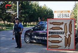 I Carabinieri di Lesina scoprono un giovane originario del Marocco con candelotti esplosivi