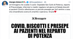 Coronavirus, Giorgia Meloni: «Grazie a medici e infermieri di Potenza»