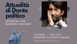 Il Dante politico di Cacciari tiene a battesimo il ritorno in presenza dei grandi incontri di UniFg