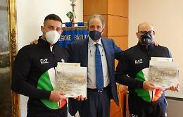Il riconoscimento di Bardi agli atleti Telesca e Russo, «Esempio per i giovani»