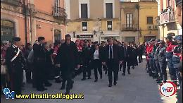 Il ministro della Difesa Elisabetta Trenta a San Severo: «Chi tocca un carabiniere, tocca lo Stato»