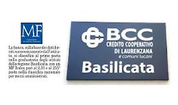 Bcc Basilicata «banca leader in Basilicata». Per Milano Finanza è «al primo posto nella graduatoria degli istituti di credito lucani»