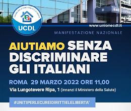 Super deroga per i sanitari ucraini, l'Ucdl manifesta sotto gli uffici di Speranza: 'Aiutiamo senza discriminare gli italiani'