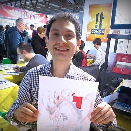 Luca Usai firma il manifesto del Festival del Nerd di Foggia