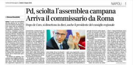 L'indiscrezione del Corriere del Mezzogiorno: «Vito De Filippo commissario del Pd in Campania»