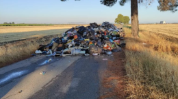 Strada provinciale invasa da rifiuti illegali a Cerignola, Gatta: "Criminali nemici della Capitanata"