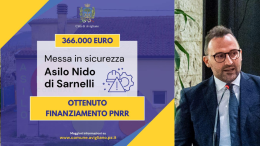 Pnrr: al Comune di Avigliano 366 mila euro per l’asilo nido a Sarnelli. Il sindaco Mecca: «Ancora avanti» 