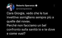 Speranza si improvvisa spadaccino e sfida Meloni: "Facciamo un confronto sulla sanità"
