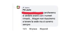 Senza i Pittella si sgonfia il Pd di Lauria: in 4 abbandonano i Dem, a rischio anche la sede 
