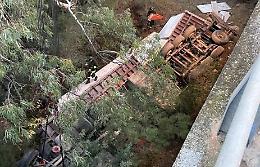Miglionico, sulla Sp 26 un incidente mortale: tir precipita da un viadotto di 10 metri