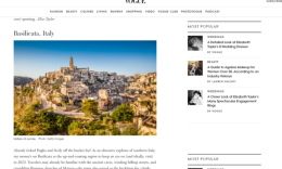 Turismo, Vogue: Basilicata destinazione turistica d'eccellenza 2023