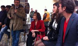 Claudia Cardinale a Foggia per presentare il film "Ultima fermata", di cui è protagonista.