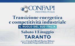 A Taranto tutto pronto per l'evento 'Transizione energetica e competitività industriale. Il ruolo del Sud Italia': ospite il ministro Fitto 