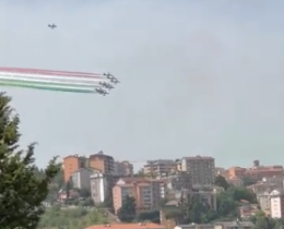 Spettacolari le Frecce tricolori su Potenza