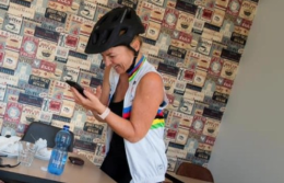 Il sindaco di Sant'Urbano Raffaella Roveron in bici fino a San Giovanni Rotondo nella pedalata di 650 Km contro il Parkinson