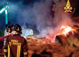 In fiamme un fienile a Lagopesole, nessun ferito solo tanta paura 
