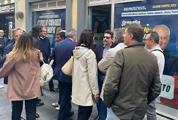 Europee, grande entusiasmo a Potenza per Nicola Benedetto, accompagnato dal vicecoordinatore organizzativo di Fratelli d'Italia Massimo Milani