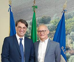 Regione Basilicata, l'assessore Cicala accoglie il Dg Restaino: "Farà bene"