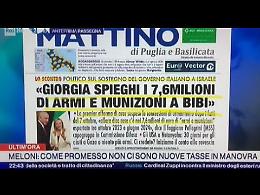  "Giorgia spieghi i 7,6milioni per armi ad Israele". Meloni chiede alle opposizioni di votare Fitto