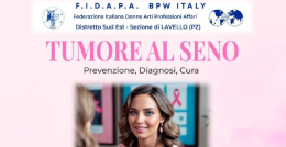 Oggi alle 17.00 a Lavello l'evento “Tumore al seno: prevenzione , diagnosi e cure”