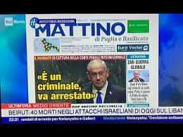 Bibi va arrestato: è un criminale. Emiliano: Fitto governa con il Pd