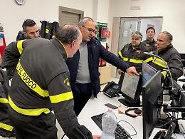 Fuoco e fiamme di Piemontese per il distaccamento dei Vigili del Fuoco all'aeroporto Gino Lisa di Foggia