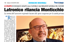 Basilicata: Latronico rilancia Monticchio, la stretta alle spese per la sanità privata